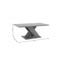 Τραπέζι σαλονιού Solange pakoworld χρώμα sonoma 110x55x47.5εκ