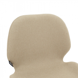 Σκαμπό bar Impel pakoworld μεταλλικό μαύρο-ύφασμα μπεζ (48x61x103εκ)