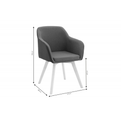 Πολυθρόνα Safira pakoworld PU ύφασμα μπεζ-φυσικό 57x58x84εκ