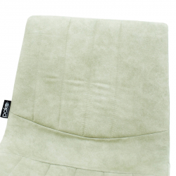 Σκαμπό bar Desirable pakoworld μεταλλικό μαύρο-ύφασμα ανοιχτό γκρι antique (44x55x97εκ)