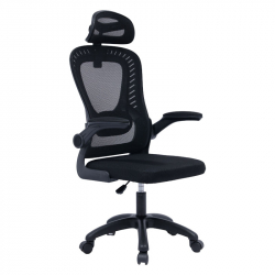 Καρέκλα γραφείου διευθυντή Delilah pakoworld mesh μαύρο (62x61x110εκ)