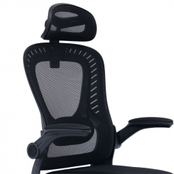 Καρέκλα γραφείου διευθυντή Delilah pakoworld mesh μαύρο (62x61x110εκ)