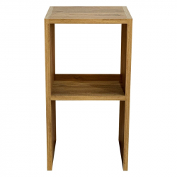 Βοηθητικό τραπέζι Leofric pakoworld μελαμίνης oak 30x30x60εκ