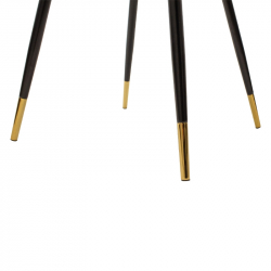 Καρέκλα Giselle pakoworld βελούδο μαύρο-πόδι μαύρο χρυσό (51x52x82εκ)