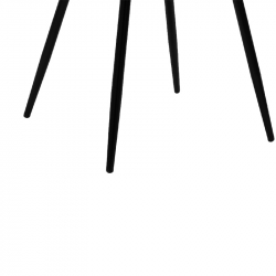 Καρέκλα Giselle pakoworld βελούδο μαύρο-πόδι μαύρο (51x52x82εκ)