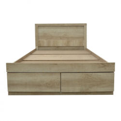 Κρεβάτι μονό Olympus pakoworld με συρτάρι castillo-oak 100x200εκ