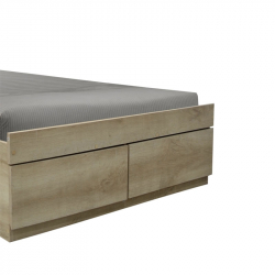 Κρεβάτι μονό Olympus pakoworld με συρτάρι castillo-oak 100x200εκ