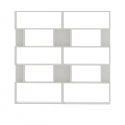 Βιβλιοθήκη Booky pakoworld 12 ραφιών λευκό μελαμίνης 180x20x175εκ