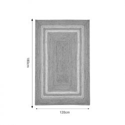 Χαλί Mazir Inart μπεζ-εκρού γιούτα 120x180x1εκ