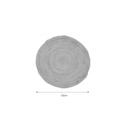 Χαλί Solon Inart φυσικό γιούτα 120x120x1εκ
