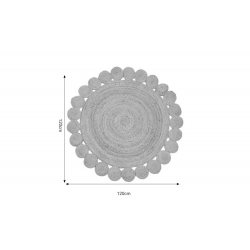 Χαλί Voni Inart φυσικό γιούτα Φ120x1εκ