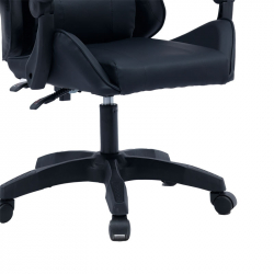 Καρέκλα γραφείου gaming William pakoworld PU μαύρο (60x59x108εκ)