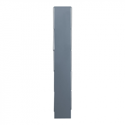 Βιβλιοθήκη Tars pakoworld γκρι-μαύρο 60x24x146.5εκ