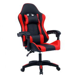 Καρέκλα γραφείου gaming William pakoworld PU μαύρο-κόκκινο (60x59x108εκ)