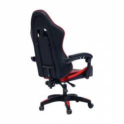 Καρέκλα γραφείου gaming William pakoworld PU μαύρο-κόκκινο (60x59x108εκ)
