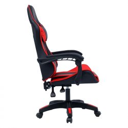 Καρέκλα γραφείου gaming William pakoworld PU μαύρο-κόκκινο (60x59x108εκ)