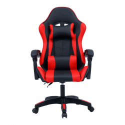 Καρέκλα γραφείου gaming William pakoworld PU μαύρο-κόκκινο (60x59x108εκ)