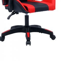 Καρέκλα γραφείου gaming William pakoworld PU μαύρο-κόκκινο (60x59x108εκ)