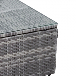 Σαλόνι κήπου Enthusiasm pakoworld σετ 2τμχ rattan ανθρακί-ύφασμα ανθρακί (104x55,5x79εκ)