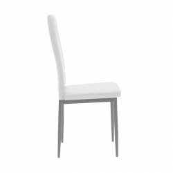 Καρέκλα Parker pakoworld μέταλλο-PU λευκό-γκρι πόδι 42x48x98εκ