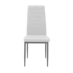 Καρέκλα Parker pakoworld μέταλλο-PU λευκό-γκρι πόδι 42x48x98εκ