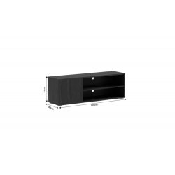 Έπιπλο τηλεόρασης Ellon pakoworld μελαμίνης zebrano 120x40x41εκ. (120x40x41εκ)