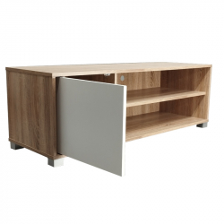 Έπιπλο τηλεόρασης Ellon pakoworld μελαμίνης sonoma-λευκό 120x40x41εκ. (120x40x41εκ)