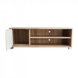 Έπιπλο τηλεόρασης Ellon pakoworld μελαμίνης sonoma-λευκό 120x40x41εκ. (120x40x41εκ)