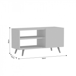 Έπιπλο τηλεόρασης Ellon pakoworld μελαμίνης sonoma-λευκό 120x40x41εκ. (120x40x41εκ)