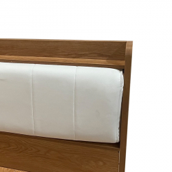 Κρεβάτι Frankly pakoworld oak-λευκό pu 150x200εκ