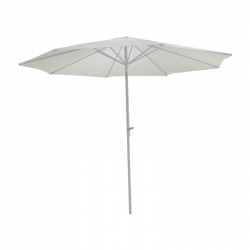 Ομπρέλα επαγγελματική Frow pakoworld λευκό αλουμίνιο-μπεζ ύφασμα Φ3m (300x300x300εκ)
