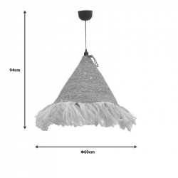 Φωτιστικό οροφής Geole Inart γιούτα σε φυσική απόχρωση Φ60x94εκ Φωτιστικό οροφής Geole Inart γιούτα σε φυσική απόχρωση Φ60x94εκ