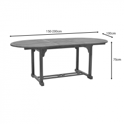 Τραπεζαρία Zerco-Sopho pakoworld σετ 7τεμ φυσικό μασίφ ξύλο ακακίας 200/150x100x75εκ