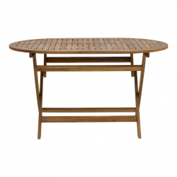 Τραπεζαρία Mobie-Falov pakoworld σετ 7τεμ φυσικό μασίφ ξύλο ακακίας 130x80x72εκ