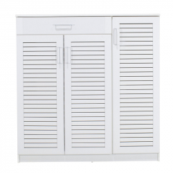 Παπουτσοθήκη-ντουλάπι SANTE pakoworld 30 ζεύγων χρώμα λευκό 120x37x123εκ