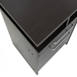 Τουαλέτα κρεβατοκάμαρας OLYMPUS pakoworld με καθρέπτη και σκαμπό χρώμα wenge (90,5x39,5x75εκ)