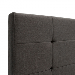 Κρεβάτι Roi pakoworld διπλό 160x200 ύφασμα ανθρακί + αποθηκευτικό χώρο (172x218x109εκ)