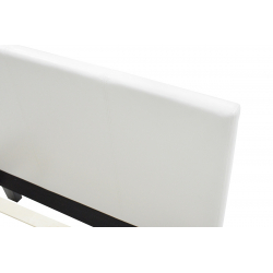 Κρεβάτι Nevil pakoworld μονό 100x200 PU χρώμα λευκό ματ (106x212x87εκ)