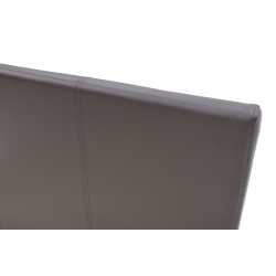 Κρεβάτι Nevil pakoworld μονό 100x200 PU σκούρο καφέ ματ (106x212x87εκ)
