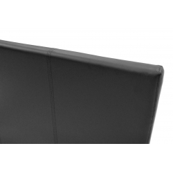Κρεβάτι Nevil pakoworld μονό 100x200 PU χρώμα μαύρο ματ (106x212x87εκ)