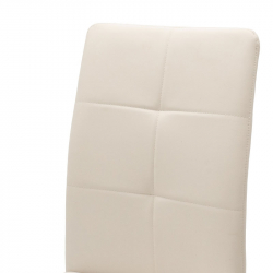 Καρέκλα Ariadne pakoworld PU λευκό-πόδι χρωμίου (43x63x96εκ)