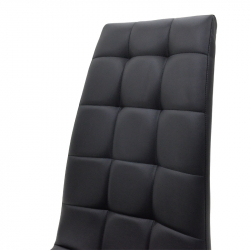 Καρέκλα Darrell pakoworld PU μαύρο-βάση χρωμίου (42x49x106εκ)