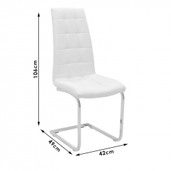 Καρέκλα Darrell pakoworld PU μαύρο-βάση χρωμίου (42x49x106εκ)