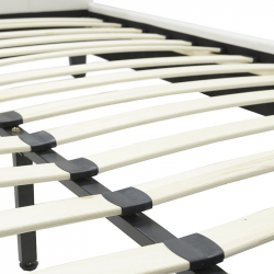 Κρεβάτι Nevil pakoworld διπλό 150x200 PU χρώμα λευκό ματ (156x212x87εκ)