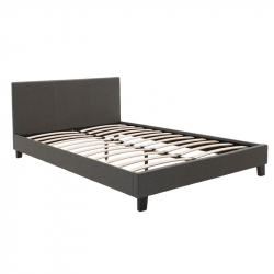 Κρεβάτι Nevil pakoworld 150x200 με ύφασμα χρώμα ανθρακί (156x212x86,5εκ)