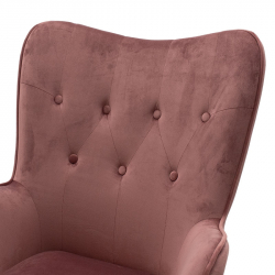 Καρέκλα γραφείου διευθυντή Kido pakoworld με βελούδο σάπιο μήλο (64x72x100εκ)