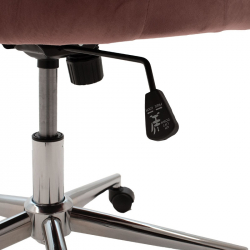 Καρέκλα γραφείου διευθυντή Kido pakoworld με βελούδο σάπιο μήλο (64x72x100εκ)