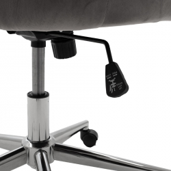 Καρέκλα γραφείου διευθυντή Kido pakoworld με βελούδο γκρι (64x72x100εκ)