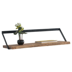WALL-1 ΡΑΦΙ ΜΕΤΑΛ.ΜΑΥΡΟ/ΞΥΛΟ ΑΚΑΚΙΑ ΦΥΣΙΚΟ 80x25x20 cm