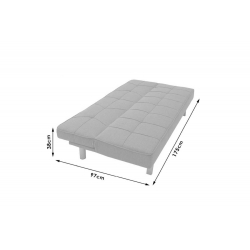 Καναπές-κρεβάτι Travis pakoworld 3θέσιος με ύφασμα μπεζ 175x83x74εκ